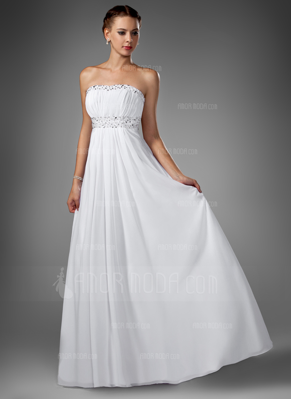 Keizer Sweetheart Korte Sleep Chiffon Avondjurk met Roes Beading Pailletten (017004374)