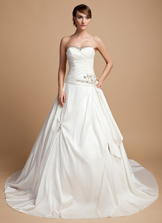 Robe de Mariée bal Cœur Traîne Cathedral Taffetas Robe de Mariée avec Ondulé Dentelle Perlé (002014720) Robe de Mariée bal Cœur Traîne Cathedral Taffetas Robe de Mariée avec Ondulé Dentelle Perlé (002014720)