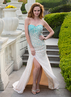 Robe de Bal de Promo Sirene Cœur Traine courte mousseline de soie Robe de Bal de Promo avec Perles Sequins (018024665) Robe de Bal de Promo Sirene Cœur Traine courte mousseline de soie Robe de Bal de Promo avec Perles Sequins (018024665)
