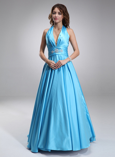 Robe de Bal de Promo Ligne-A/Princesse Bretelles autour du cou Traine longue Charmeuse Robe de Bal de Promo avec Ondulé Brodé (018002743) Robe de Bal de Promo Ligne-A/Princesse Bretelles autour du cou Traine longue Charmeuse Robe de Bal de Promo avec Ondulé Brodé (018002743)