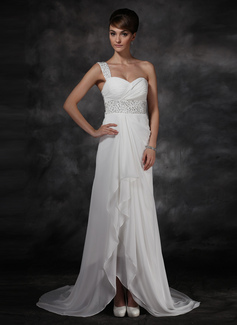 Avondjurken A-Lijn/Prinses Een-Schouder A-Symmetrisch Chiffon Avondjurk met Roes Kraal Lovertjes (017022541) Avondjurken A-Lijn/Prinses Een-Schouder A-Symmetrisch Chiffon Avondjurk met Roes Kraal Lovertjes (017022541)