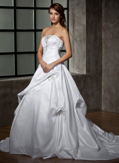 Robe de Mariée bal Sans bretelles Traine courte Taffetas Robe de Mariée avec Ondulé Dentelle Perlé (002000472) Robe de Mariée bal Sans bretelles Traine courte Taffetas Robe de Mariée avec Ondulé Dentelle Perlé (002000472)