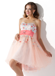 16års Bursdag A-formet/Prinsesse Sweetheart Knelengde Tulle Charmuse Ballkjole med Beading Paljetter (022013755) 16års Bursdag A-formet/Prinsesse Sweetheart Knelengde Tulle Charmuse Ballkjole med Beading Paljetter (022013755)