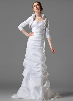Robe de Mariée Coupe droite Cœur Traine courte Satin Robe de Mariée avec Ondulé (002001182) Robe de Mariée Coupe droite Cœur Traine courte Satin Robe de Mariée avec Ondulé (002001182)