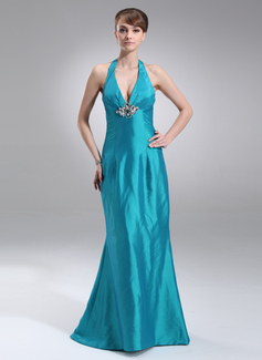 Robe de Bal de Promo Sirene Bretelles autour du cou Longeur au sol Taffetas Robe de Bal de Promo avec Ondulé Brodé (018002493) Robe de Bal de Promo Sirene Bretelles autour du cou Longeur au sol Taffetas Robe de Bal de Promo avec Ondulé Brodé (018002493)