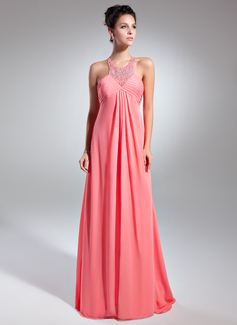 Robe de Bal de Promo Empire Col rond Traine longue Mousseline Robe de Bal de Promo avec Ondulé Brodé (018015081) Robe de Bal de Promo Empire Col rond Traine longue Mousseline Robe de Bal de Promo avec Ondulé Brodé (018015081)