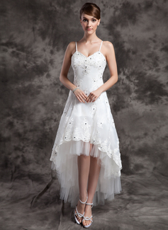 Robe de Mariée Ligne-A/Princesse Col V Assymetrique Organza Tulle Robe de Mariée avec Dentelle Perlé (002024067) Robe de Mariée Ligne-A/Princesse Col V Assymetrique Organza Tulle Robe de Mariée avec Dentelle Perlé (002024067)
