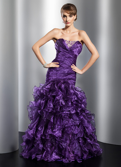 Robe de Bal de Promo Sirene Cœur Longeur au sol Organza Robe de Bal de Promo avec Ondulé Brodé (018014782) Robe de Bal de Promo Sirene Cœur Longeur au sol Organza Robe de Bal de Promo avec Ondulé Brodé (018014782)