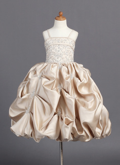 Flower Girl Dresses A-Line/Princess Floor-Length Satin Flower Girl Dress With Embroidered Ruffle Beading (010007808) Flower Girl Dresses A-Line/Princess Floor-Length Satin Flower Girl Dress With Embroidered Ruffle Beading (010007808)
