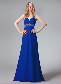 Avondjurken A-Lijn/Prinses Sweetheart Vloerlengte Chiffon Avondjurk met Roes Kraal Lovertjes (017013093) Avondjurken A-Lijn/Prinses Sweetheart Vloerlengte Chiffon Avondjurk met Roes Kraal Lovertjes (017013093)
