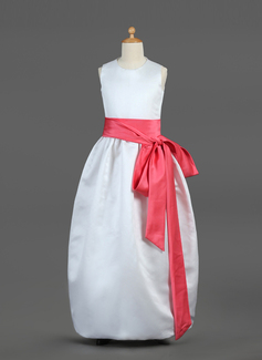 Flower Girl Dresses A-Line/Princess Scoop Neck Ankle-Length Satin Flower Girl Dress With Sash (010002144) Flower Girl Dresses A-Line/Princess Scoop Neck Ankle-Length Satin Flower Girl Dress With Sash (010002144)