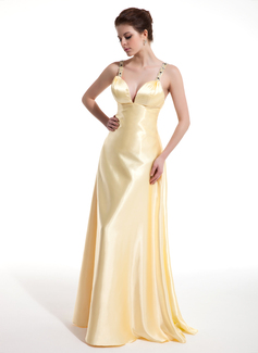 Robe de Bal de Promo Ligne-A/Princesse Col V Longeur au sol Charmeuse Robes de Bal de Promo avec Ondulé Brodé (018004804) Robe de Bal de Promo Ligne-A/Princesse Col V Longeur au sol Charmeuse Robes de Bal de Promo avec Ondulé Brodé (018004804)