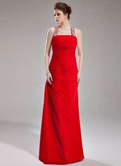 Avondjurken Nauwaansluitend Halter Vloerlengte Chiffon Avondjurk met Roes Beading Pailletten (017002264) Avondjurken Nauwaansluitend Halter Vloerlengte Chiffon Avondjurk met Roes Beading Pailletten (017002264)