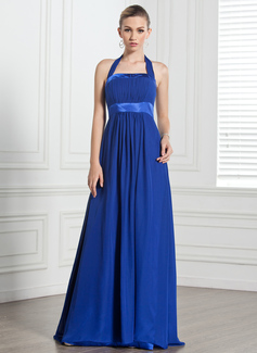 Cheap Bridesmaid Dresses Empire Halter Floor-Length Chiffon Charmeuse Bridesmaid Dress With Ruffle (007000868) Cheap Bridesmaid Dresses Empire Halter Floor-Length Chiffon Charmeuse Bridesmaid Dress With Ruffle (007000868)