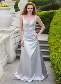 Robe de Bal de Promo Ligne-A/Princesse Cœur Traine courte Charmeuse Robe de Bal de Promo avec Perles (018024667) Robe de Bal de Promo Ligne-A/Princesse Cœur Traine courte Charmeuse Robe de Bal de Promo avec Perles (018024667)