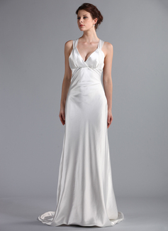 Robe de Mariée Empire Col V Traine longue Charmeuse Robe de Mariée (002026258) Robe de Mariée Empire Col V Traine longue Charmeuse Robe de Mariée (002026258)