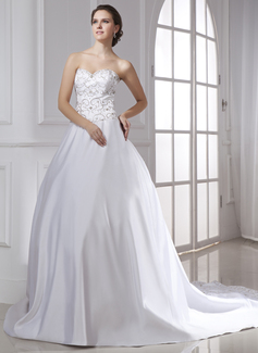 Robe de Mariée bal Cœur Traîne Chapelle Satin Robe de Mariée avec Broderie (002015475) Robe de Mariée bal Cœur Traîne Chapelle Satin Robe de Mariée avec Broderie (002015475)