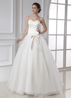 Robe de Mariée bal Cœur Longeur au sol Organza Satin Robe de Mariée avec Echarpes (002015478) Robe de Mariée bal Cœur Longeur au sol Organza Satin Robe de Mariée avec Echarpes (002015478)