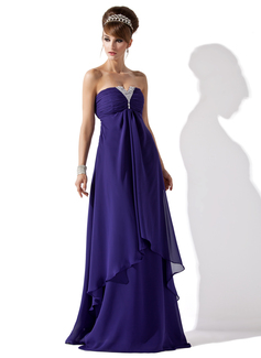 Avondjurken A-Lijn/Prinses Strapless Vloerlengte Chiffon Avondjurk met Roes Kraal (017013796) Avondjurken A-Lijn/Prinses Strapless Vloerlengte Chiffon Avondjurk met Roes Kraal (017013796)