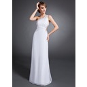 A-Line/Princess One-Shoulder Floor-Length Chiffon Evening Dress With Ruffle Beading Sequins (017015106) A-Line/Princess One-Shoulder Floor-Length Chiffon Evening Dress With Ruffle Beading Sequins (017015106)