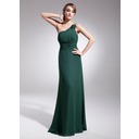 Sheath One-Shoulder Floor-Length Chiffon Evening Dress With Ruffle (017014567) Sheath One-Shoulder Floor-Length Chiffon Evening Dress With Ruffle (017014567)