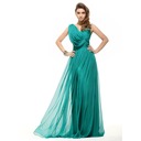 A-Lijn/Prinses V-nek Vloerlengte Chiffon Vakantie Jurk met Roes Beading (020016061) A-Lijn/Prinses V-nek Vloerlengte Chiffon Vakantie Jurk met Roes Beading (020016061)