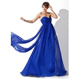 Keizer Sweetheart Watteau Sleep Chiffon Avondjurk met Roes (017020709)
