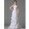 Coupe droite Cœur Traine courte Satin Robe de Mariée avec Ondulé (002001182)