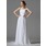 Empire Cœur Traine courte Mousseline Robe de Mariée avec Ondulé Dentelle Perlé Fleurs (002004001)