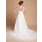 Ligne-A/Princesse Col V Traîne Chapelle Organza Satin Robe de Mariée avec Ondulé Dentelle Perlé (002000378)