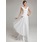 Ligne-A/Princesse Col V Traîne Chapelle Mousseline Satin Robe de Mariée avec Ondulé Plume Fleurs (002011459)