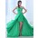Ligne-A/Princesse Cœur Assymetrique Mousseline Robe de Soirée avec Ondulé Brodé (017017379)