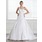 Ligne-A/Princesse Une epaule Traine courte Organza Satin Robe de Mariée avec Dentelle (002005321)