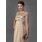 Ligne-A/Princesse Col rond Longeur au sol Mousseline Robe de Bal de Promo avec Ondulé Brodé (018005069)