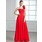 A-Lijn/Prinses Een-Schouder Vloerlengte Chiffon Avondjurk met Roes Bloem(En) (017002599)