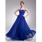A-Line/Princess Sweetheart Floor-Length Chiffon Evening Dress With Ruffle (017014561)