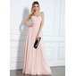 Keizer Sweetheart Vloerlengte Chiffon Avondjurken met Roes (017022510)