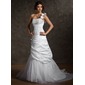 Ligne-A/Princesse Une epaule Traine courte Taffetas Organza Robe de Mariée avec Ondulé Perlé Fleurs Sequins (002011513) Ligne-A/Princesse Une epaule Traine courte Taffetas Organza Robe de Mariée avec Ondulé Perlé Fleurs Sequins (002011513)