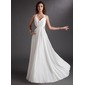 A-Lijn/Prinses Sweetheart Vloerlengte Chiffon Avondjurken met Roes (017016725)