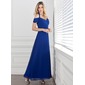 A-Lijn/Prinses Halter Enkellengte Chiffon Avondjurk met Roes (017005287)
