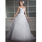 bal Cœur Longeur au sol Organza Satin Robe de Mariée avec Dentelle Perlé Fleurs (002006700) bal Cœur Longeur au sol Organza Satin Robe de Mariée avec Dentelle Perlé Fleurs (002006700)