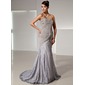 Sirene Cœur Traine longue Mousseline Dentelle Robes de Soirées avec Ondulé (017014446) Sirene Cœur Traine longue Mousseline Dentelle Robes de Soirées avec Ondulé (017014446)