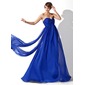 Keizer Sweetheart Watteau Sleep Chiffon Avondjurk met Roes (017020709)